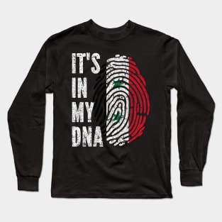 IT'S IN MY DNA Syria Flag Syrian Roots Long Sleeve T-Shirt